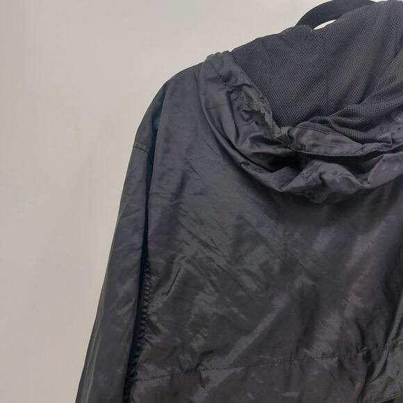 Champs Windbreaker Athletic Black Pockets Drawstring Size M - Picture 8 of 13